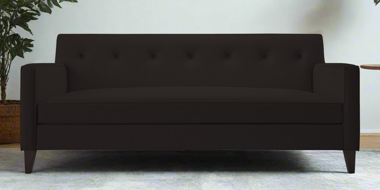 Miller Fabric 3 Seater Sofa In Cara Brown Colour - Febonic Living