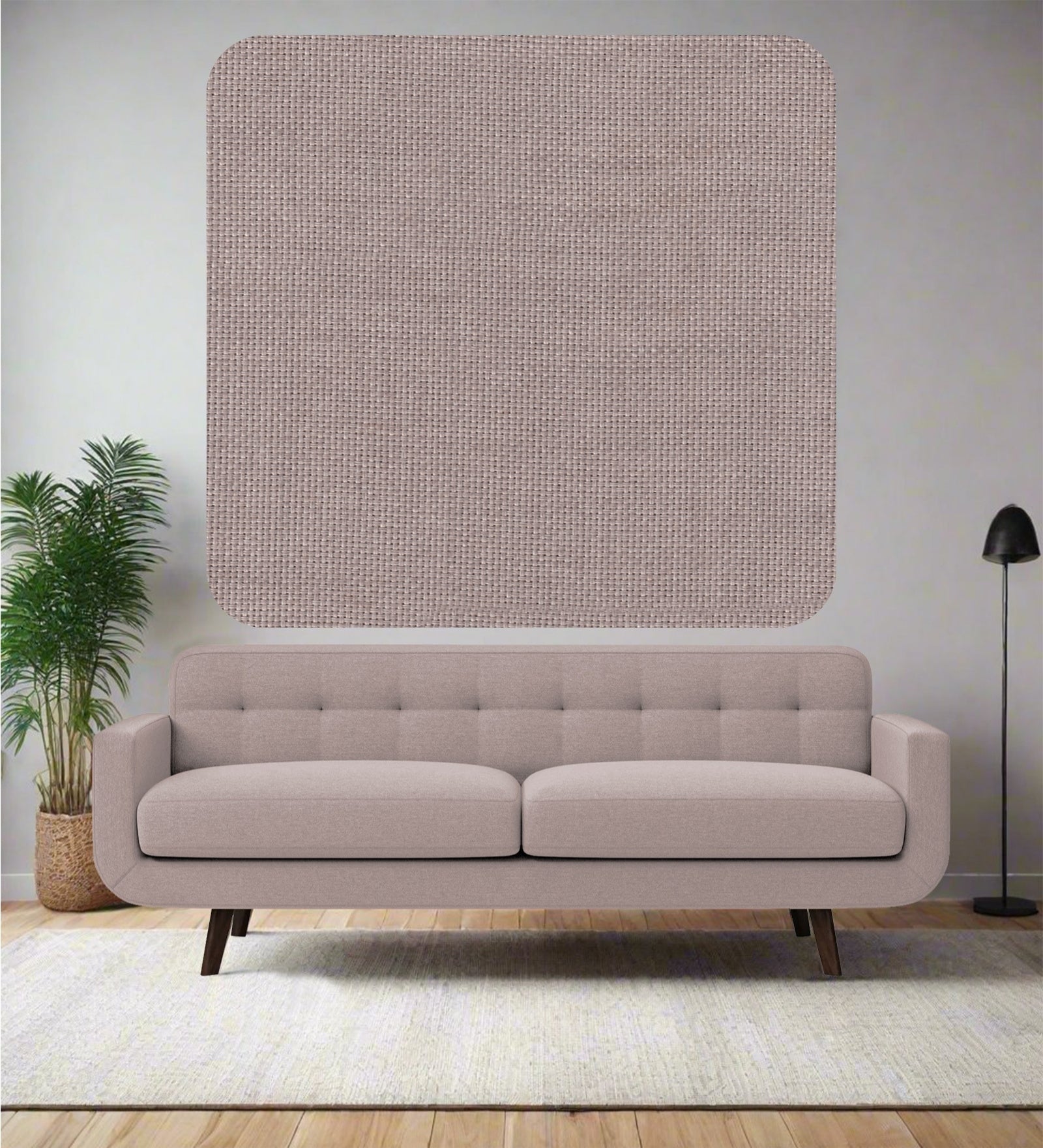 Lenin Crypto Fabric Almond Beige 150 Code - Febonic Living