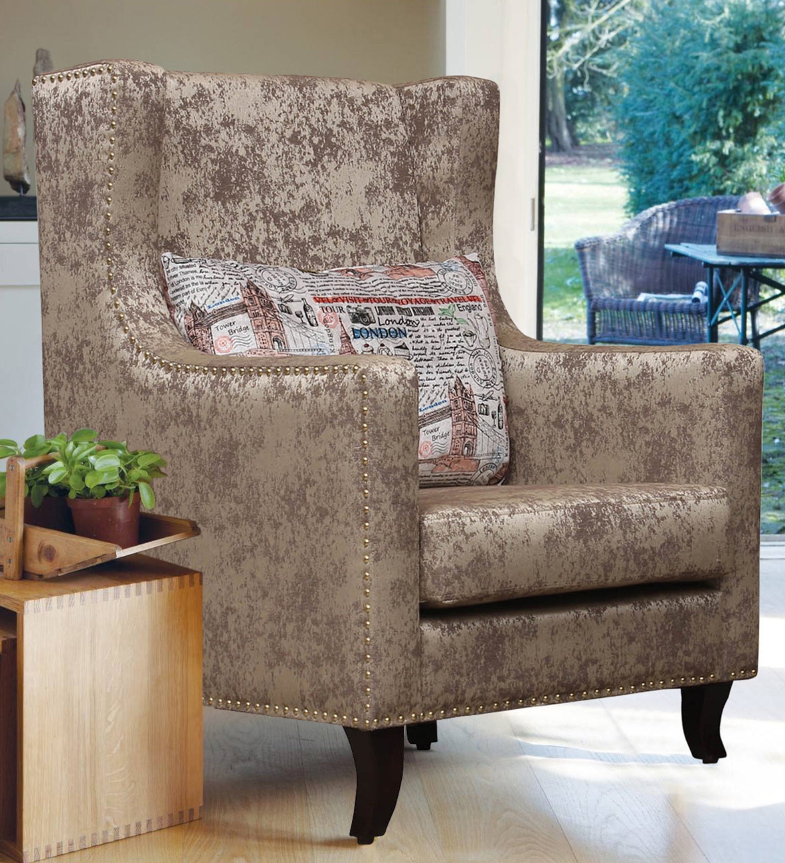 Lilly Printed Fabric Sofa Chair in Multiple colour - Febonic Living