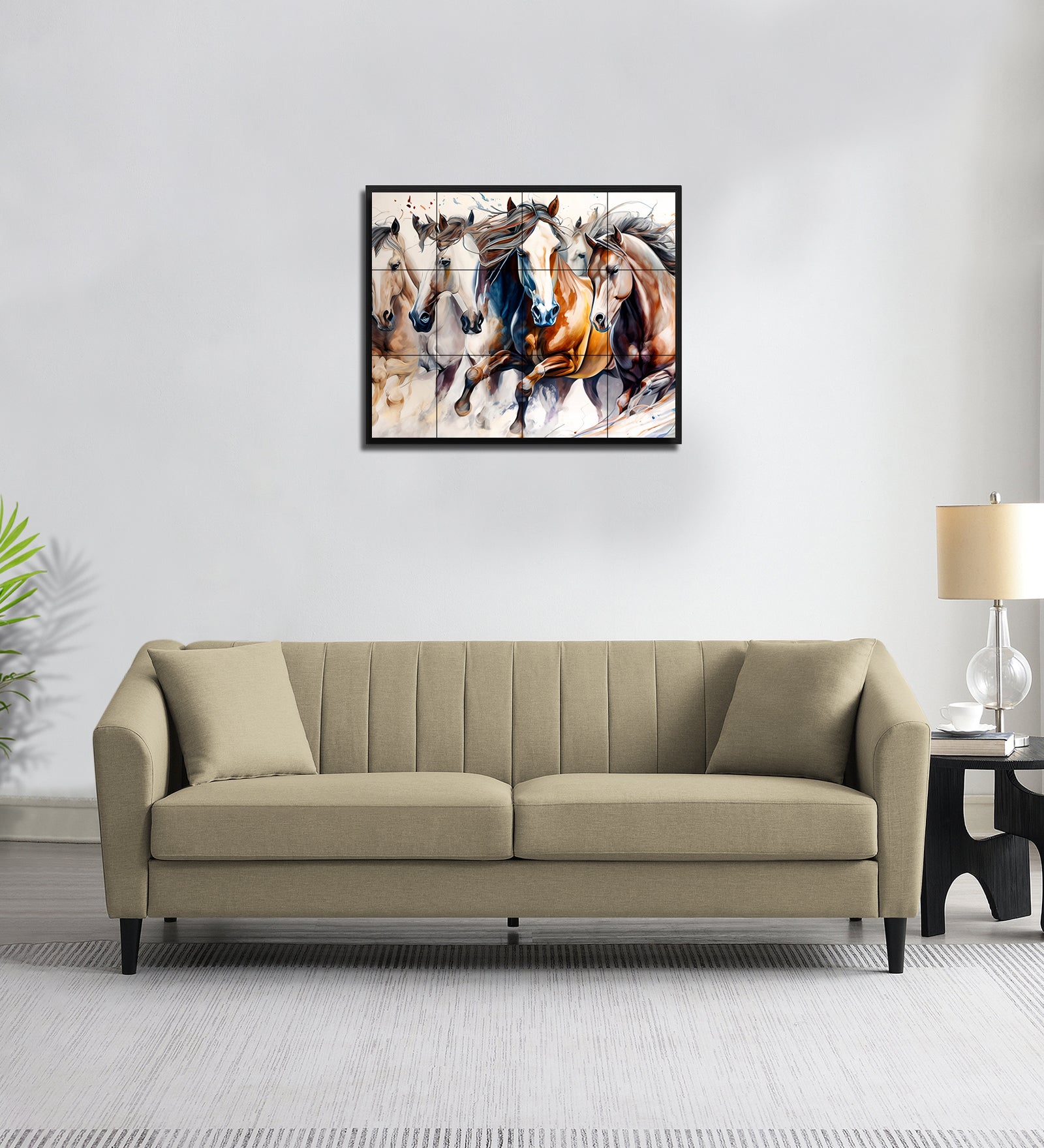 Polon Fabric 3 Seater Sofa In Honey Beige Colour - Febonic Living
