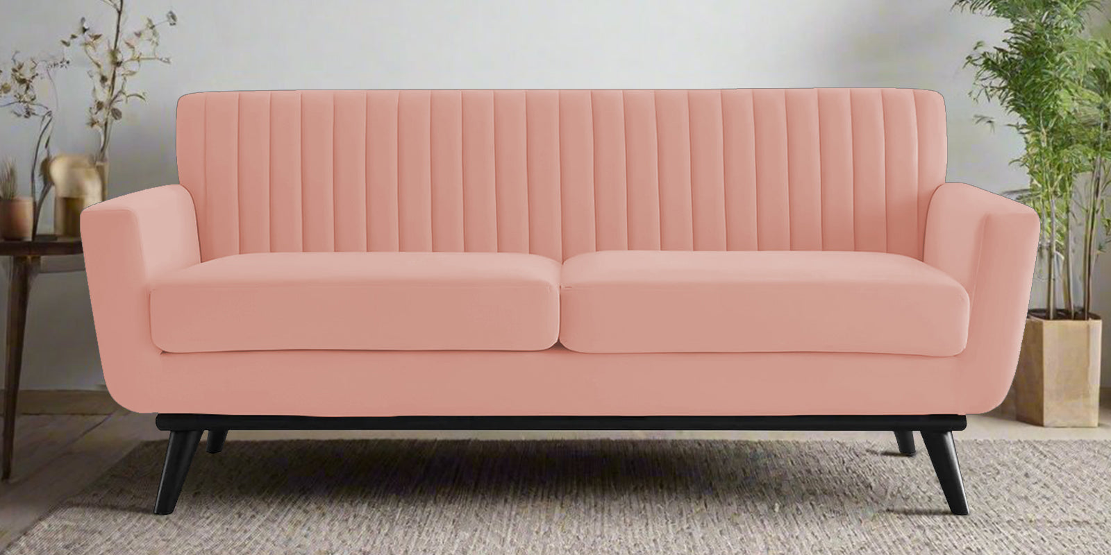Tucker Velvet 2 Seater Sofa In Blush Pink Colour - Febonic Living