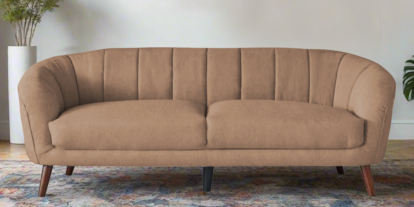 Benjamin Fabric 3 Seater Sofa In Cosmic Beige Colour - Febonic Living
