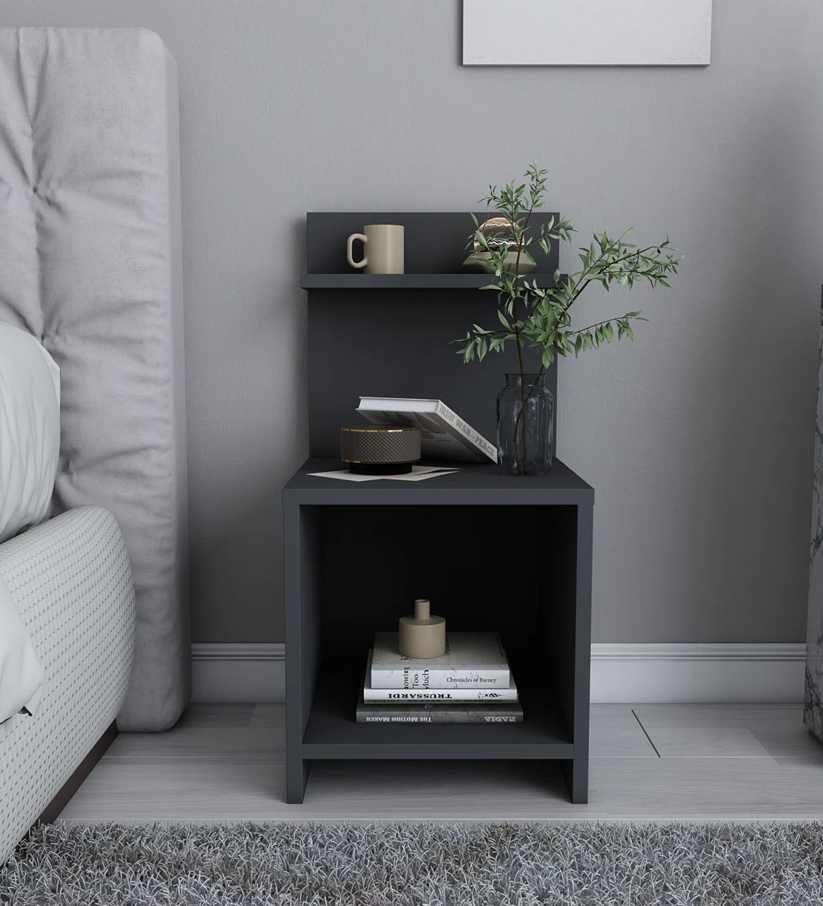 Ashir Bedside Table in Wenge Finish - Febonic Living