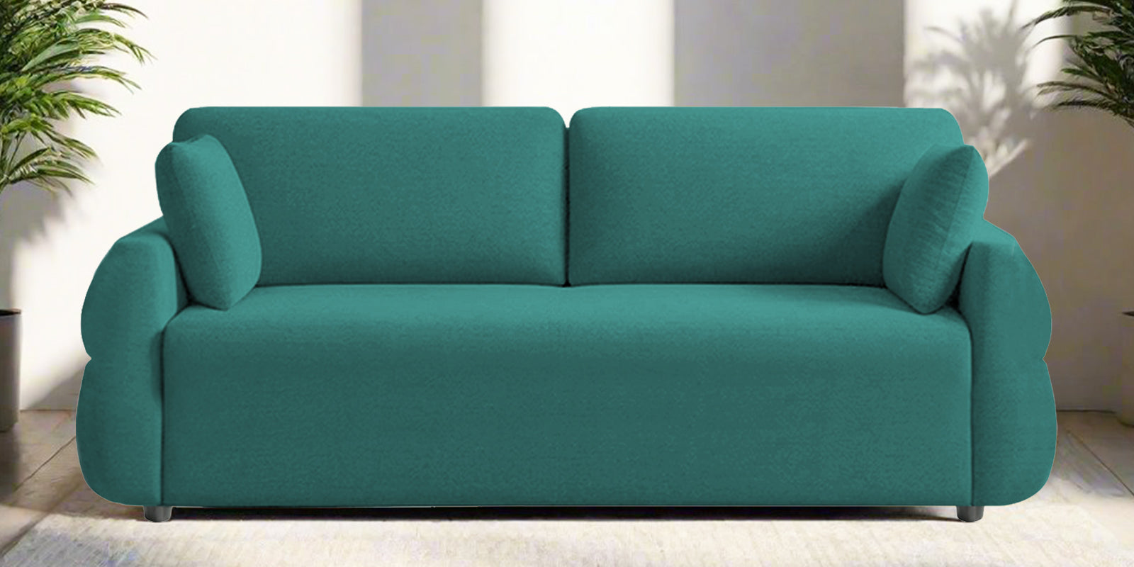 Jack Fabric 3 Seater Sofa In Sea Green Colour - Febonic Living