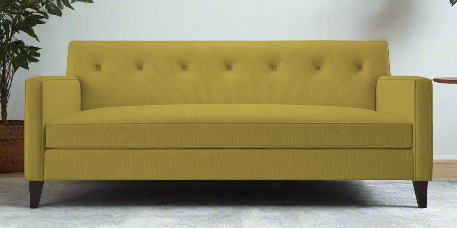 Miller Fabric 3 Seater Sofa In Parrot Green Colour - Febonic Living