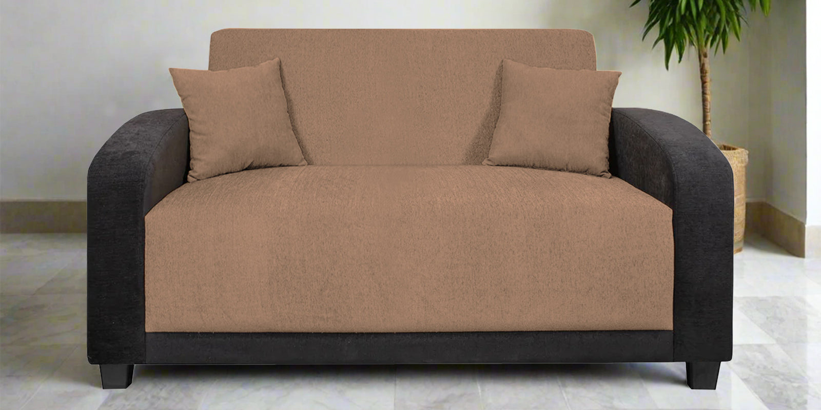Alex Fabric 2 Seater Sofa In Cosmic Beige Colour - Febonic Living