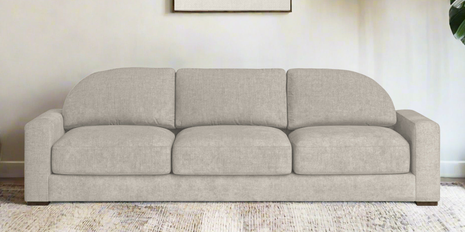 Dara Fabric 3 Seater Sofa In Ash Grey Colour - Febonic Living