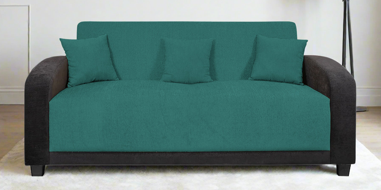 Alex Fabric 3 Seater Sofa In Sea Green Colour