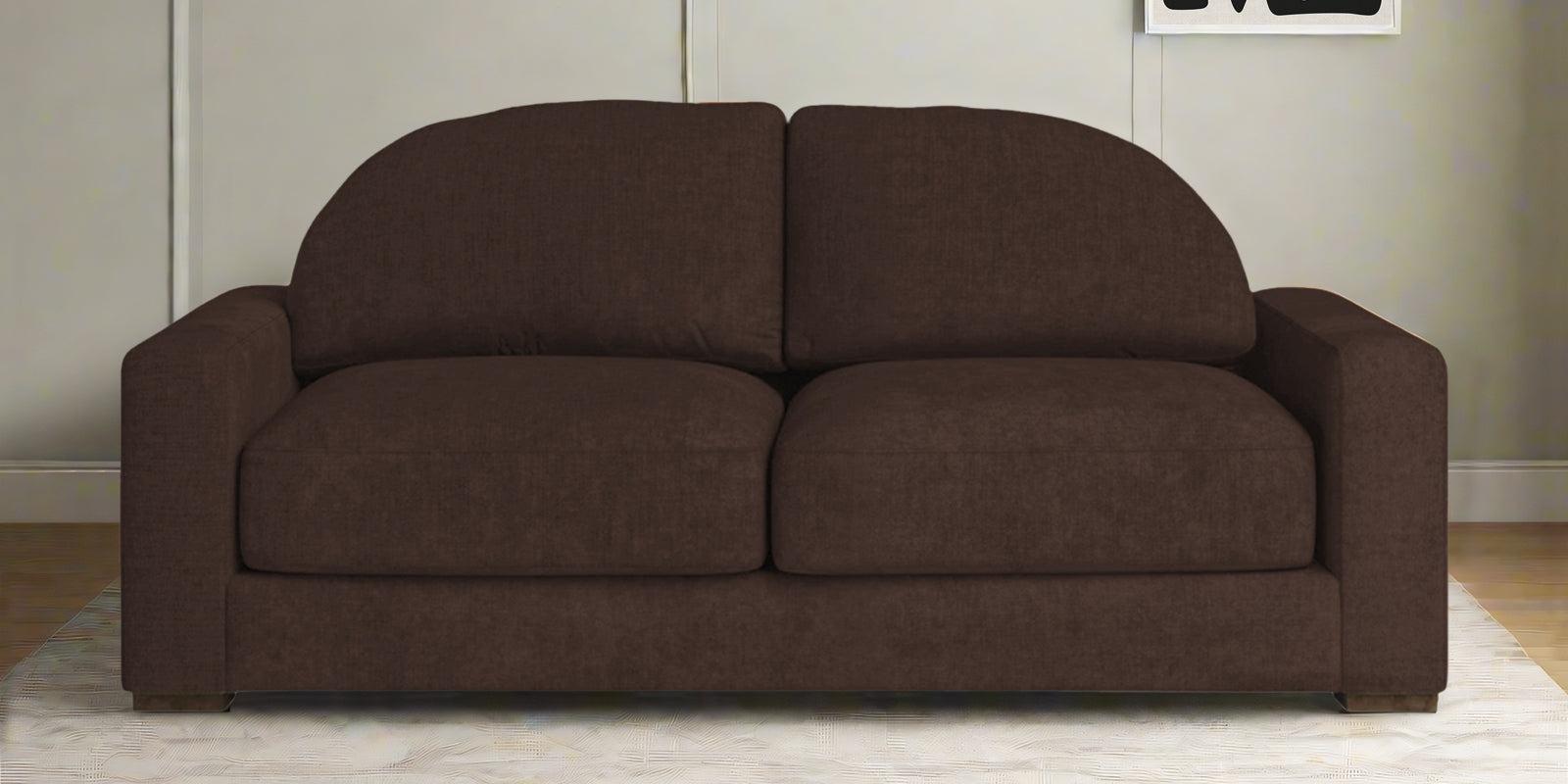 Dara Fabric 2 Seater Sofa In Coffee Brown Colour - Febonic Living