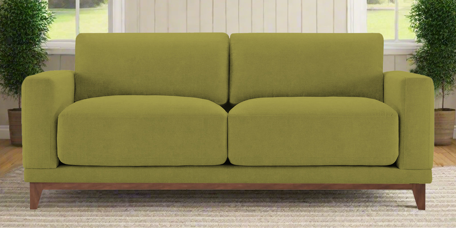 Esha Fabric 2 Seater Sofa In Kelly Green Colour - Febonic Living