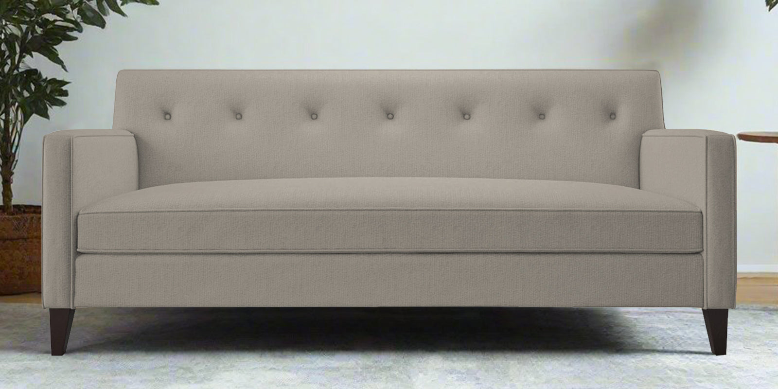 Miller Fabric 3 Seater Sofa In Ash Grey Colour - Febonic Living