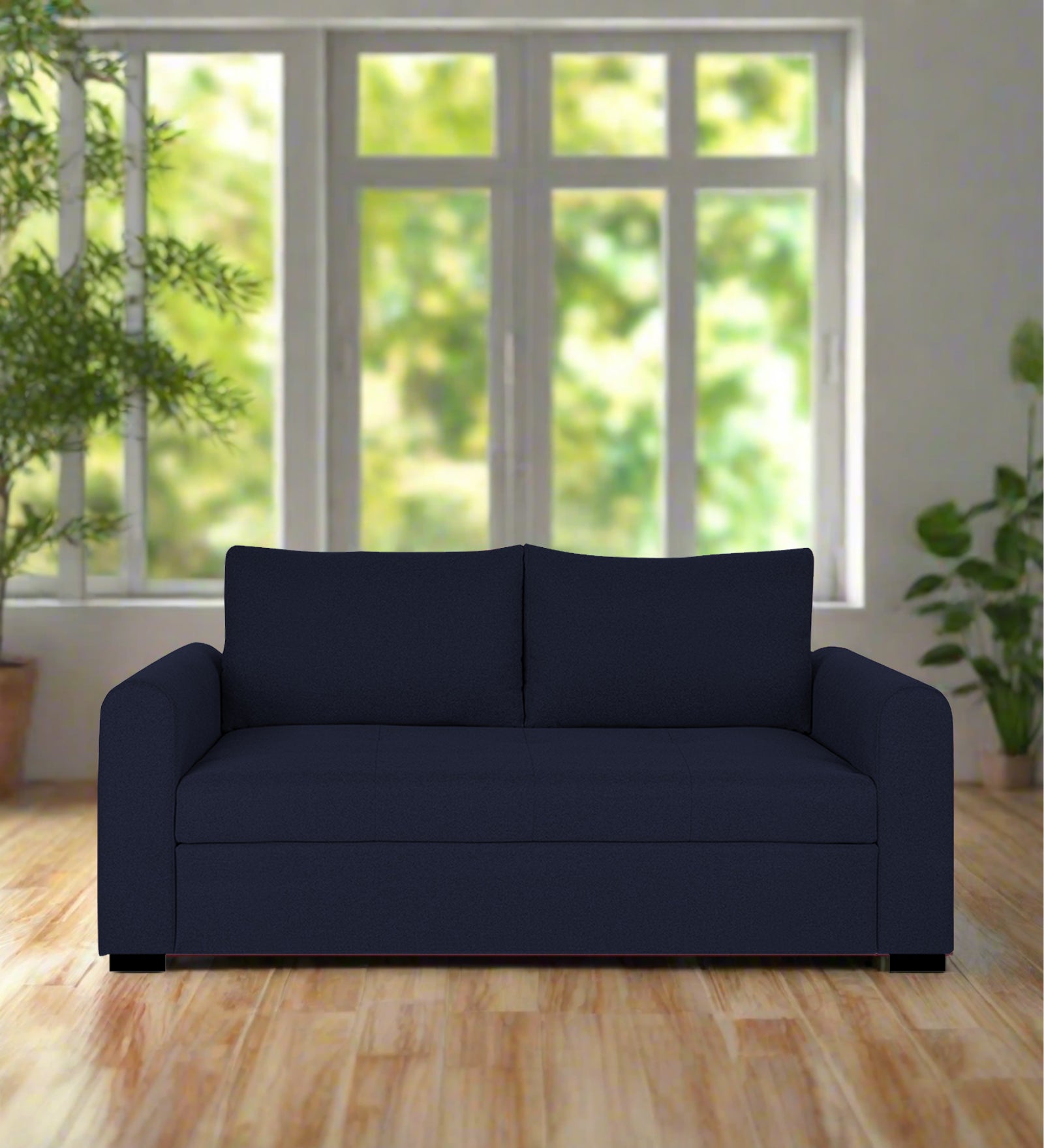 Sigma Fabric 2 Seater Sofa In Royal Blue Colour