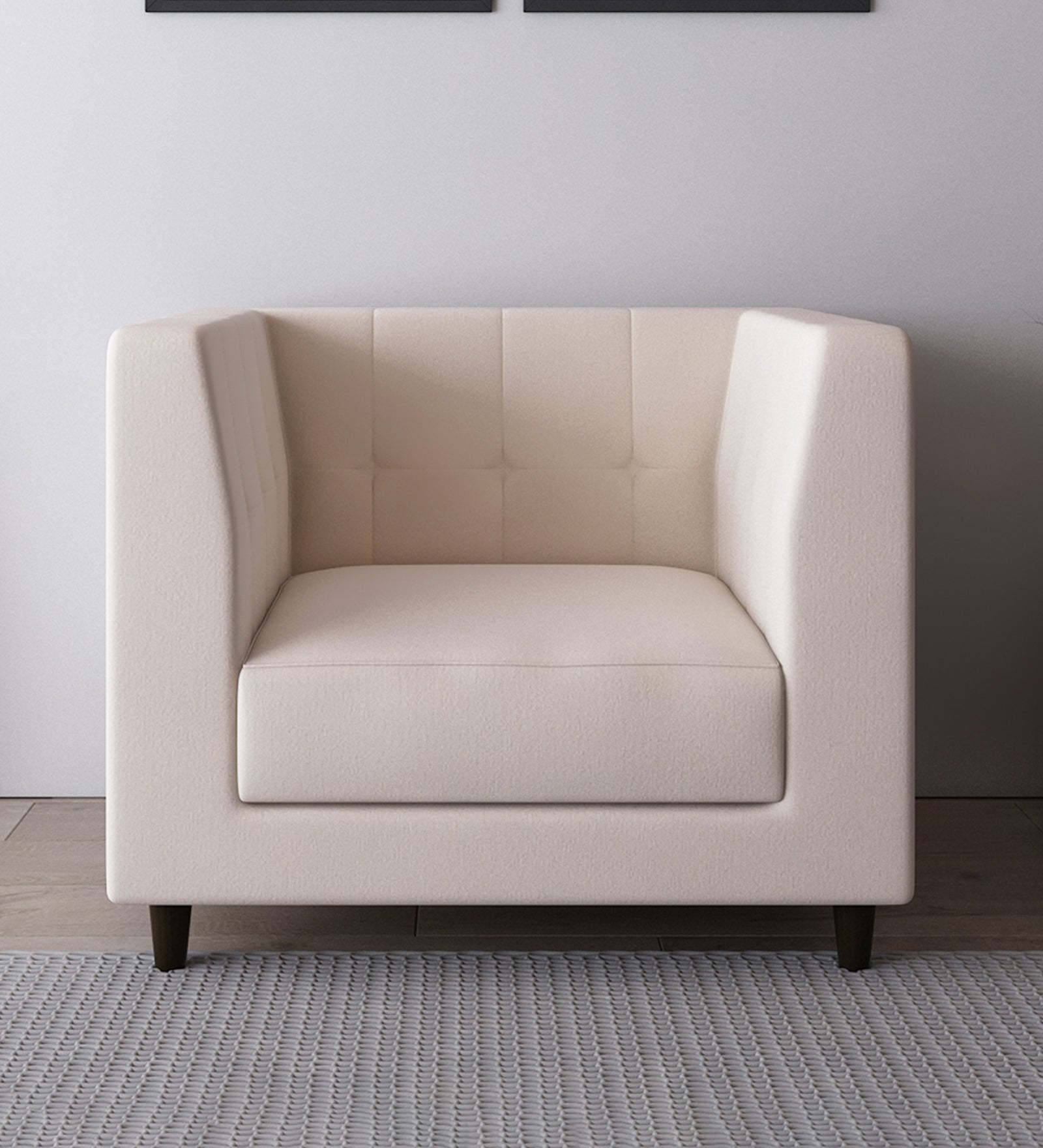 Braulia Velvet 1 Seater Sofa In Camel Beige Colour - Febonic Living