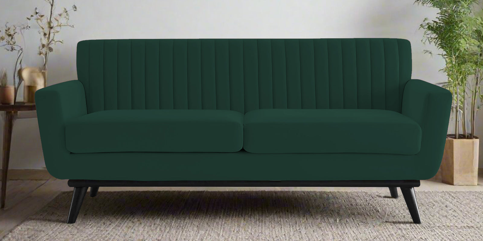 Tucker Velvet 2 Seater Sofa In Forest Green Colour - Febonic Living