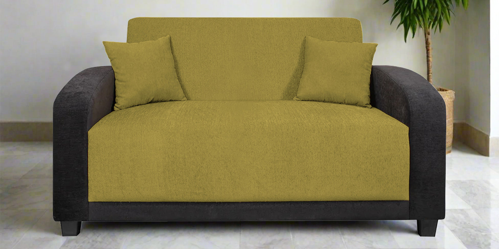 Alex Fabric 2 Seater Sofa In Parrot Green Colour - Febonic Living