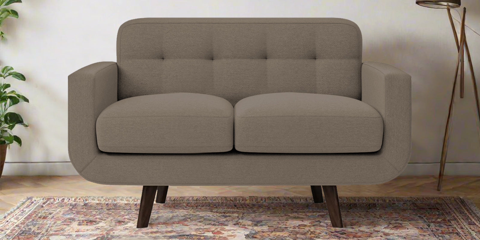Marsela Fabric 2 Seater Sofa In Hazel Beige Colour - Febonic Living