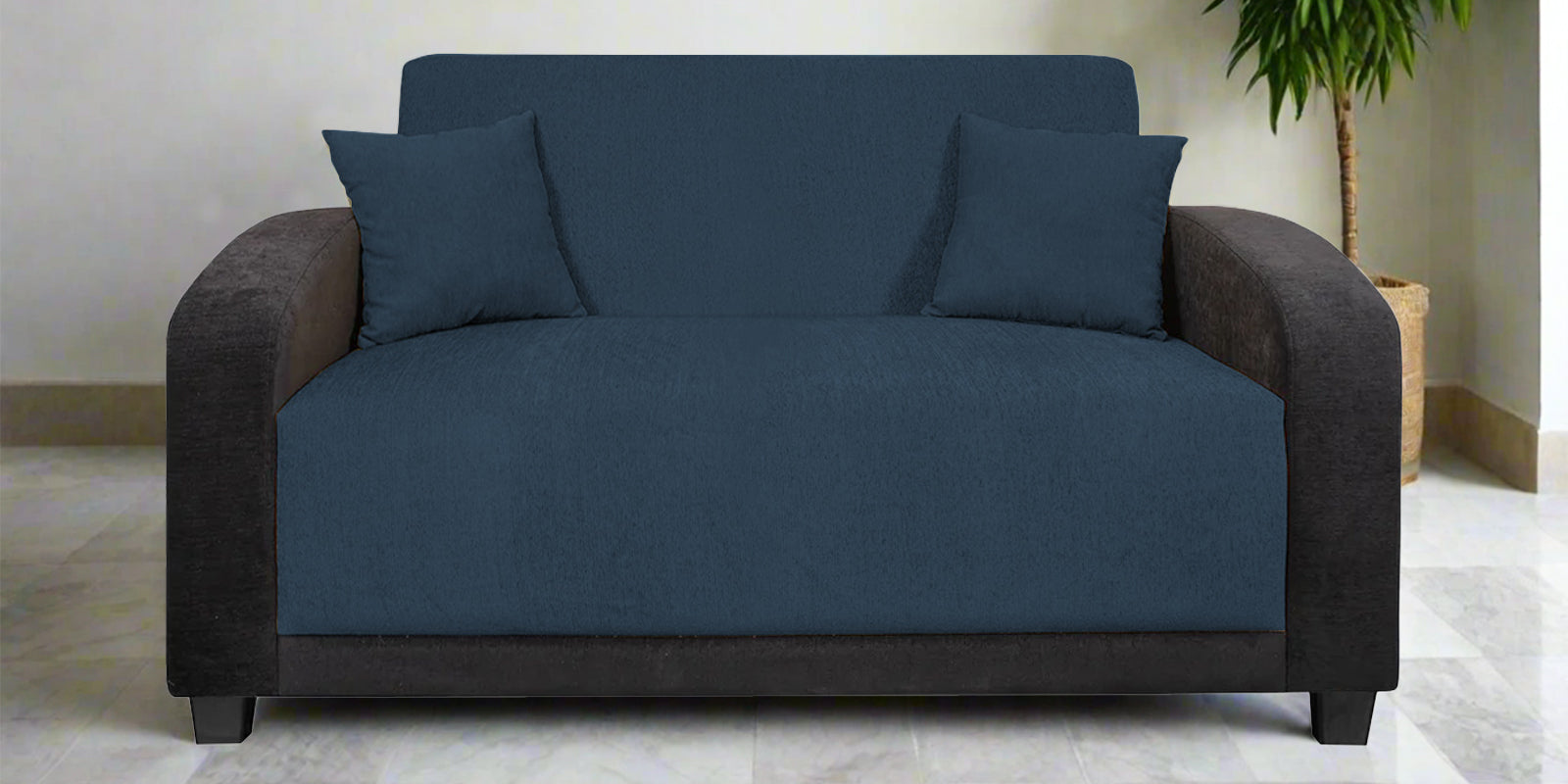 Alex Fabric 2 Seater Sofa In Light Blue Colour - Febonic Living