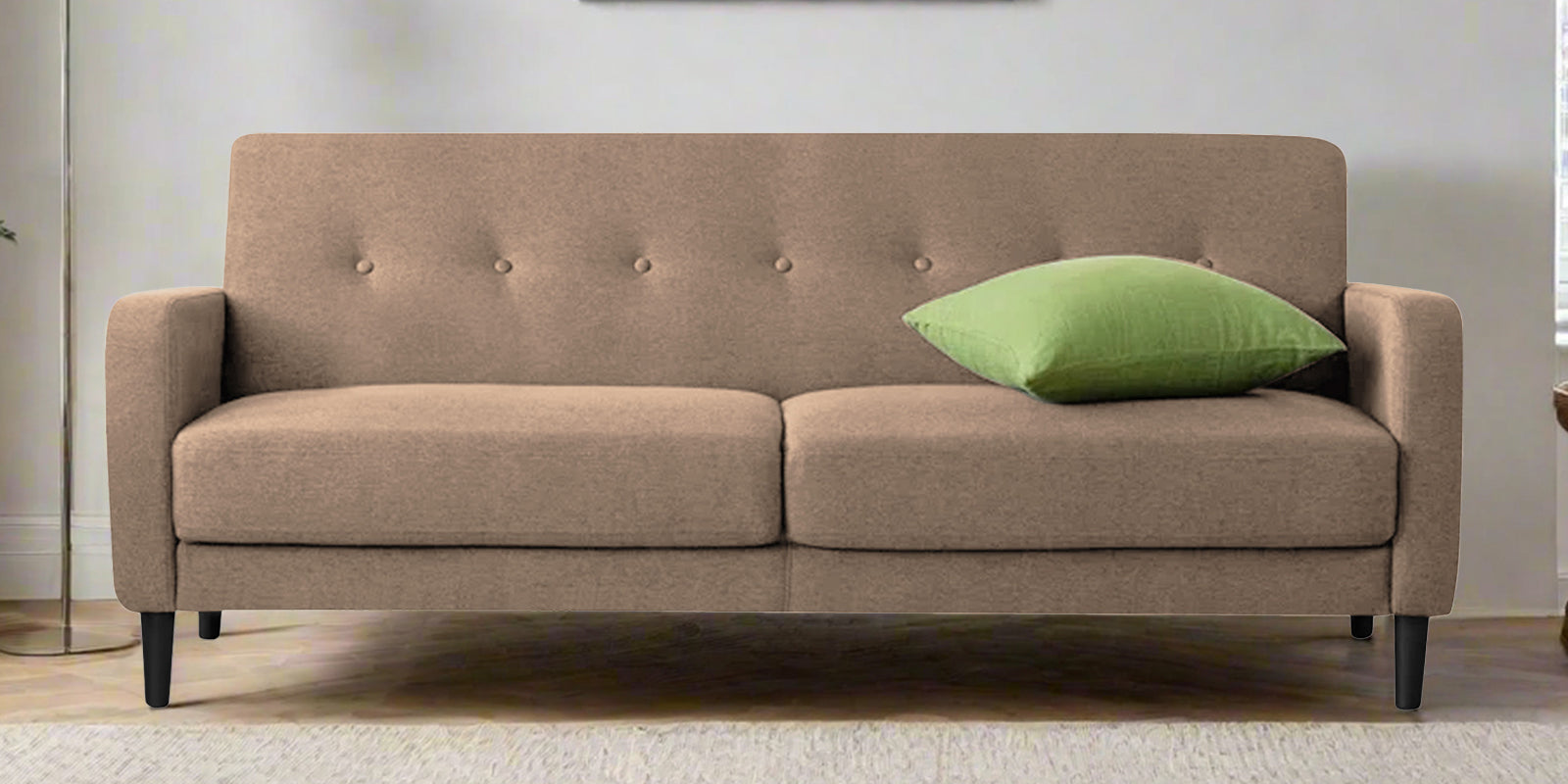 Marq Fabric 3 Seater Sofa In Cookie Beige Colour - Febonic Living