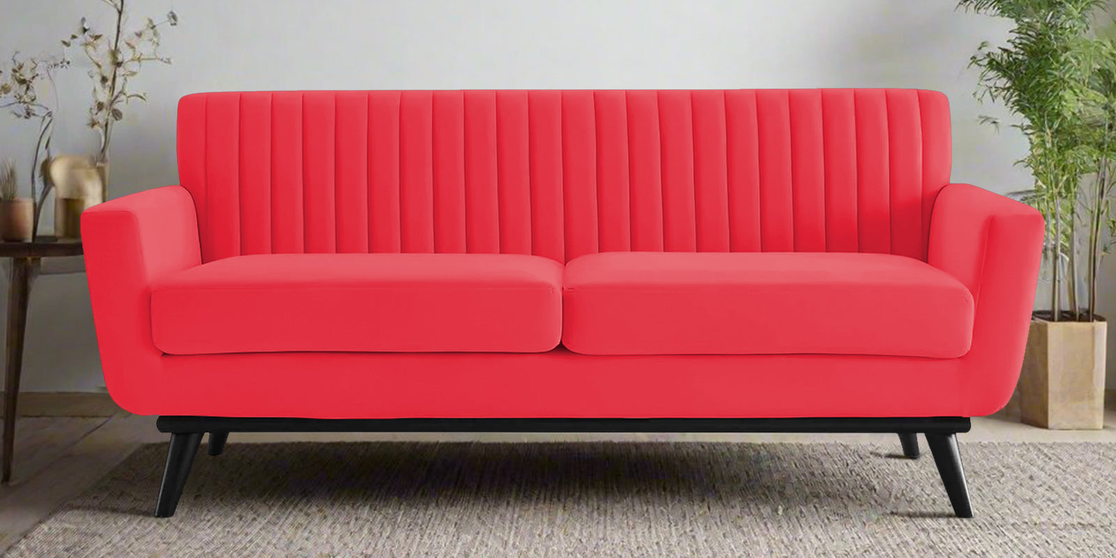 Tucker Velvet 2 Seater Sofa In Ox Blood Maroon Colour - Febonic Living