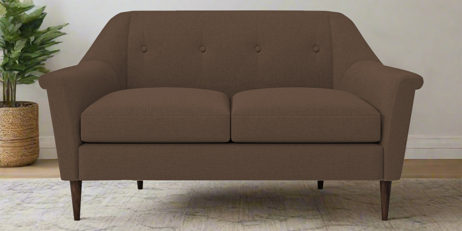 Homer Fabric 2 Seater Sofa In Rosy Brown Colour - Febonic Living
