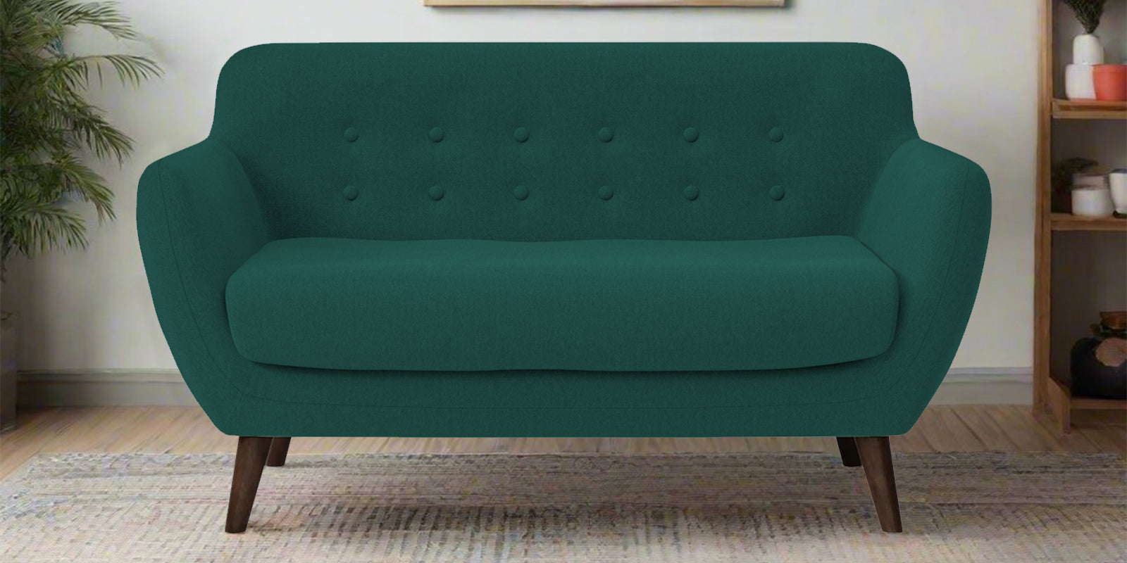 Goofy Fabric 2 Seater Sofa In Sage Green Colour - Febonic Living