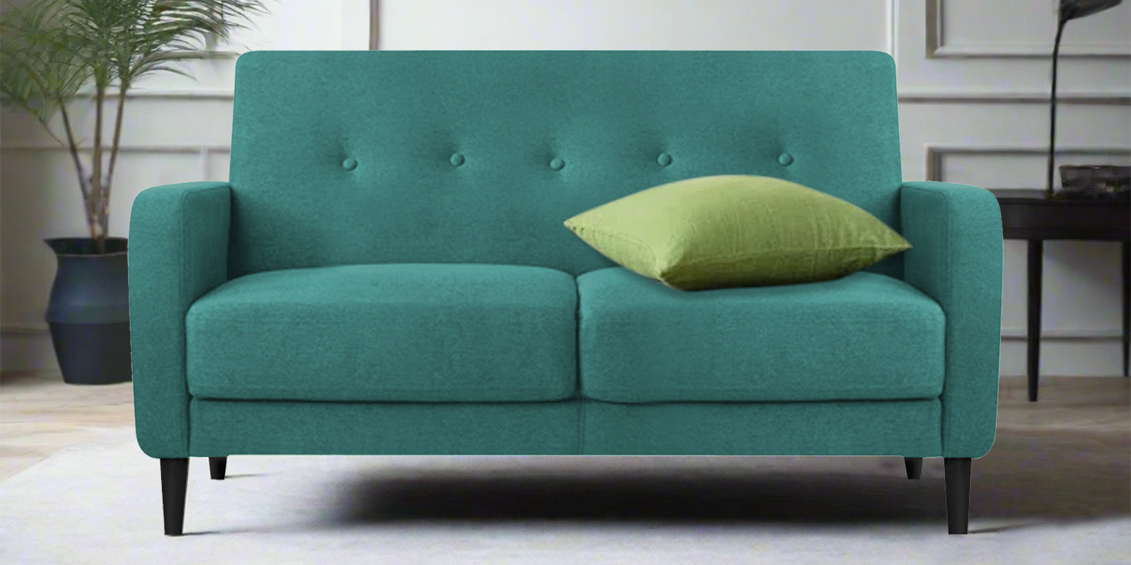 Marq Fabric 2 Seater Sofa In Sea Green Colour - Febonic Living