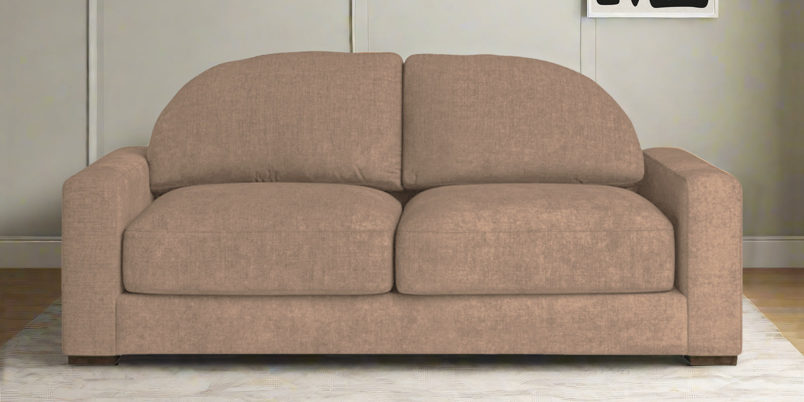 Dara Fabric 2 Seater Sofa In Cookie Beige Colour - Febonic Living