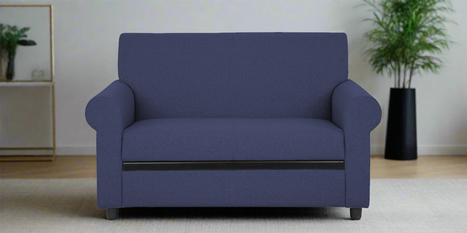 Ribby Fabric 2 Seater Sofa In Slate Blue Colour - Febonic Living