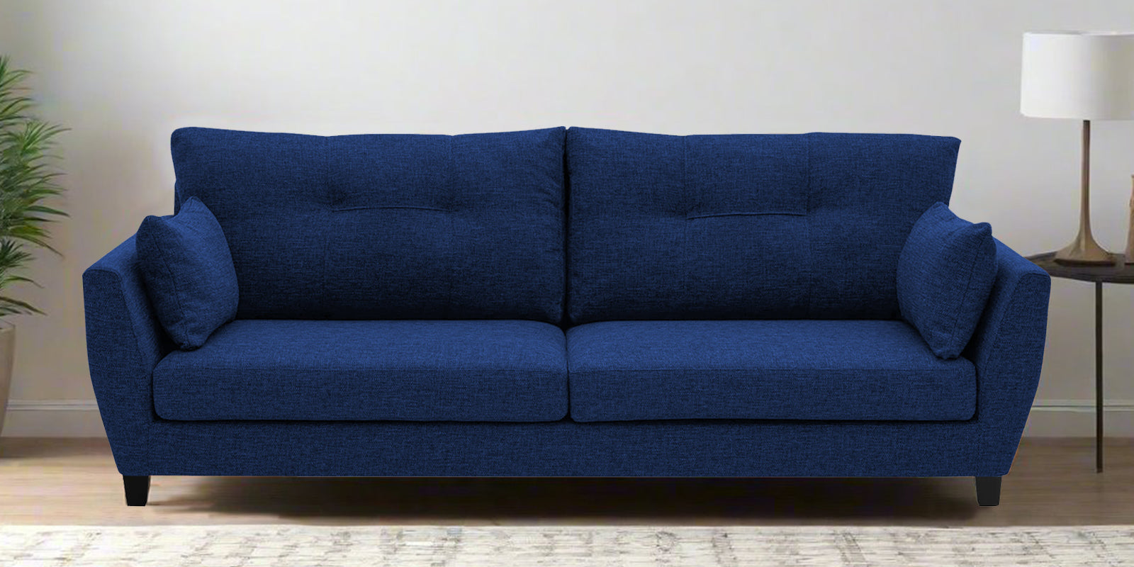 Mario Fabric 3 Seater Sofa In Royal Blue Colour - Febonic Living