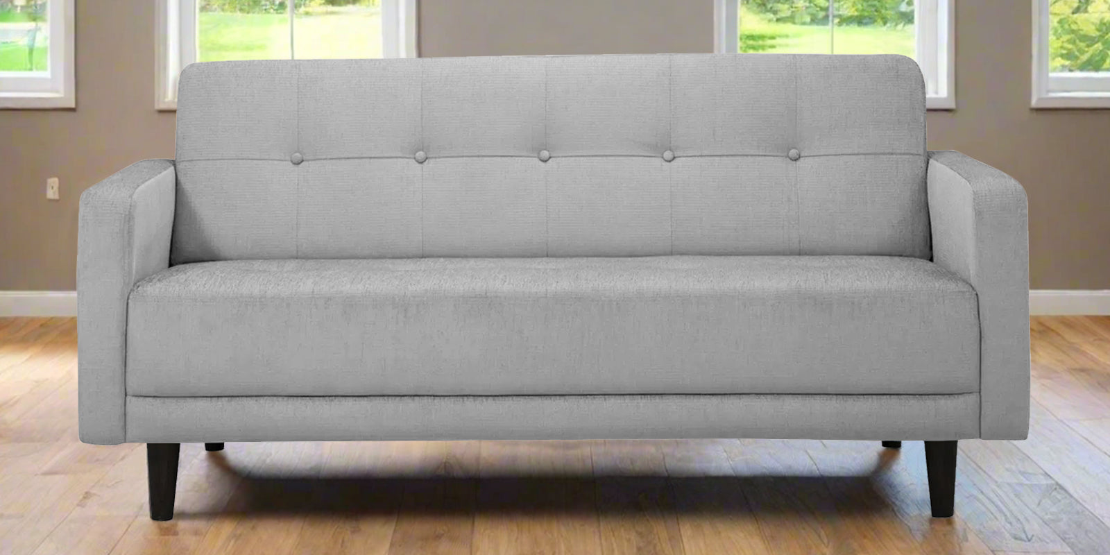 Noha Fabric 2 Seater Sofa In Lit Grey Colour - Febonic Living