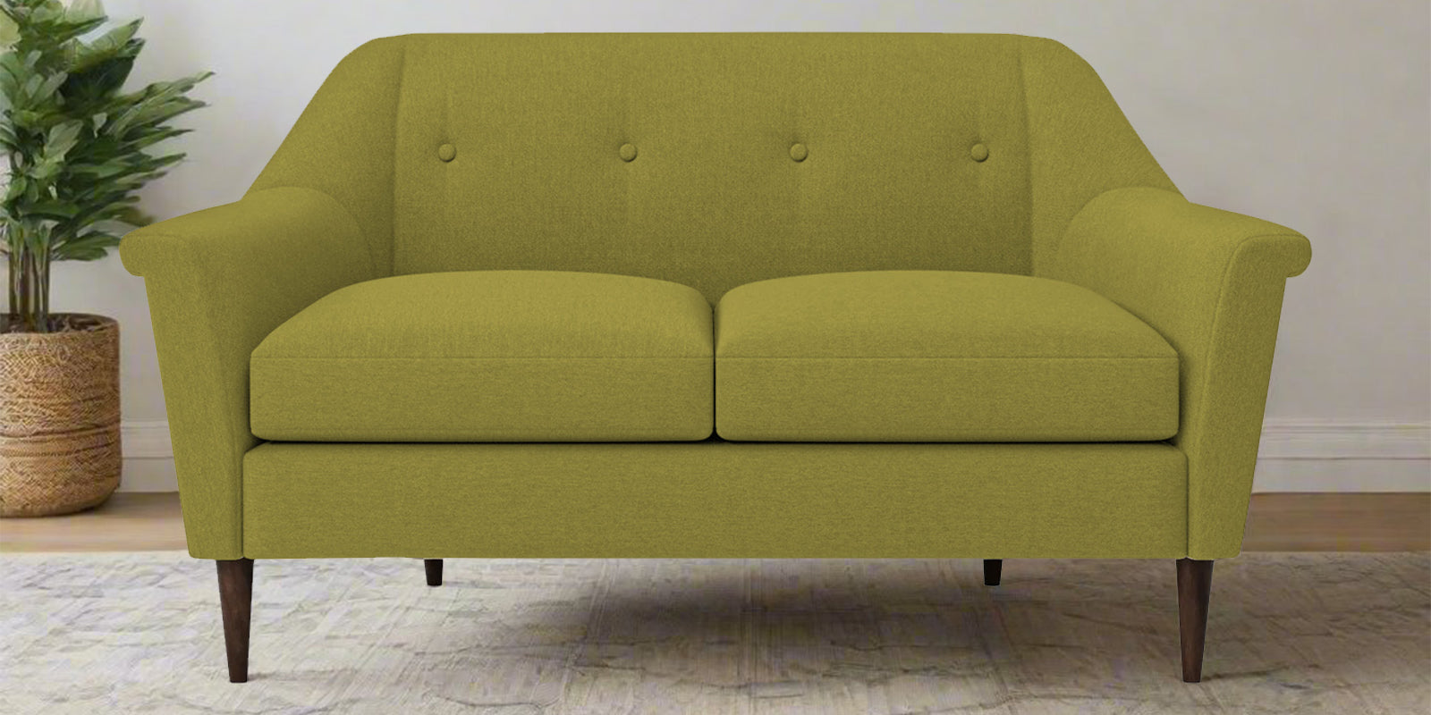 Homer Fabric 2 Seater Sofa In Kelly Green Colour - Febonic Living