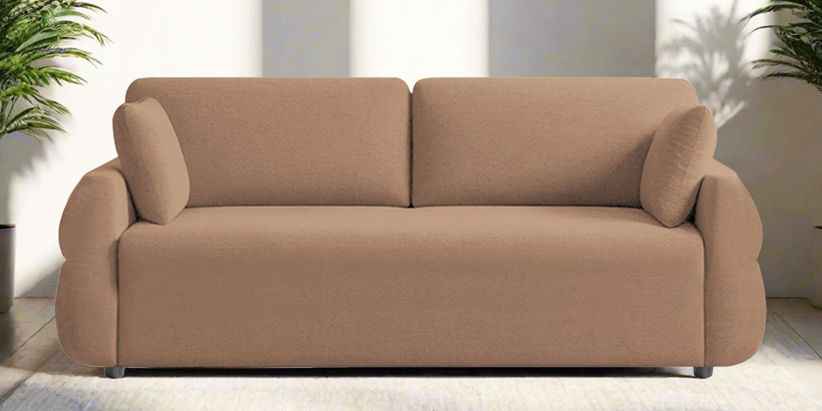 Jack Fabric 3 Seater Sofa In Cosmic Beige Colour - Febonic Living