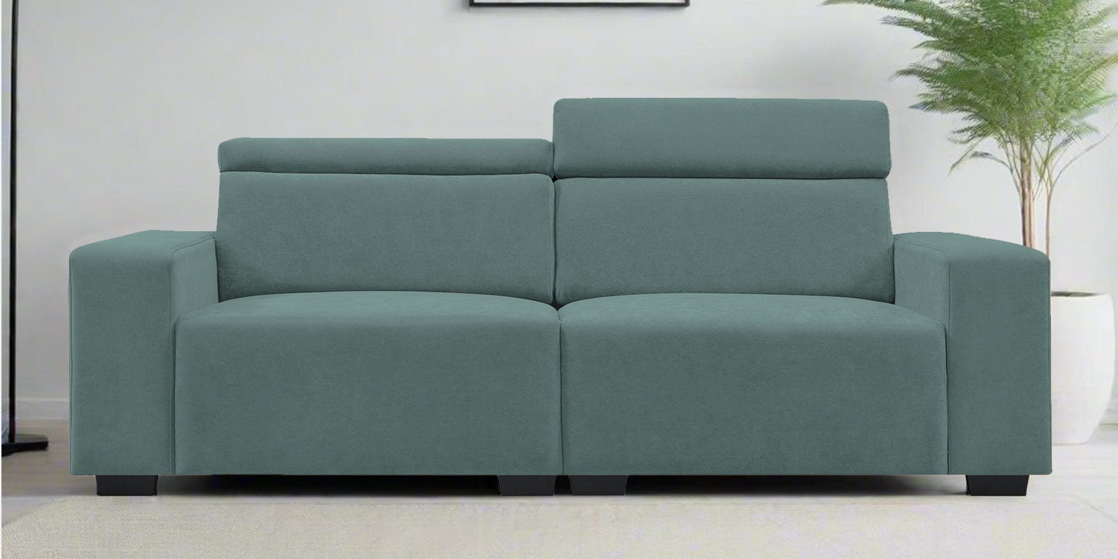 Hiro Fabric 2 Seater Sofa In Pista Green Colour - Febonic Living