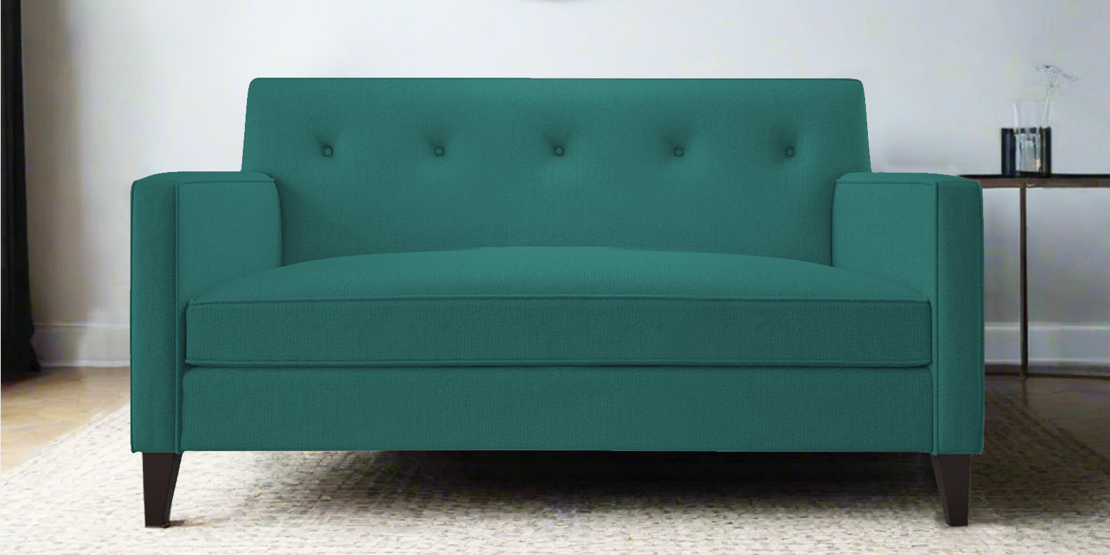 Miller Fabric 2 Seater Sofa In Sea Green Colour - Febonic Living