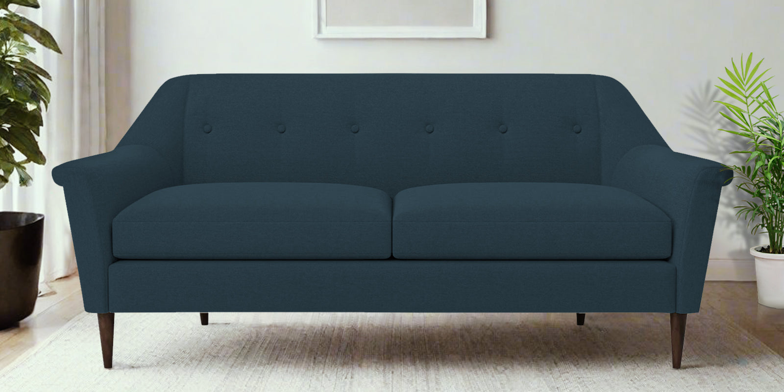 Homer Fabric 3 Seater Sofa In Cool Blue Colour - Febonic Living