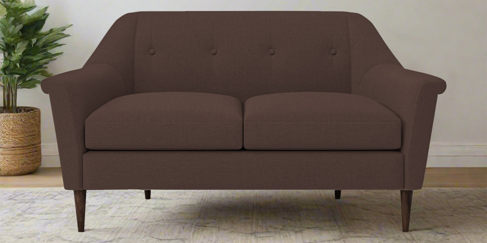 Homer Fabric 2 Seater Sofa In Caramel Brown Colour - Febonic Living