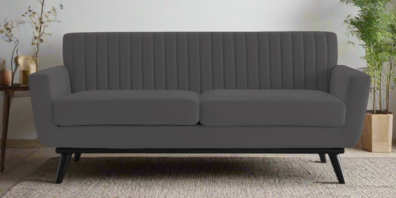 Tucker Velvet 2 Seater Sofa In Davy Grey Colour - Febonic Living
