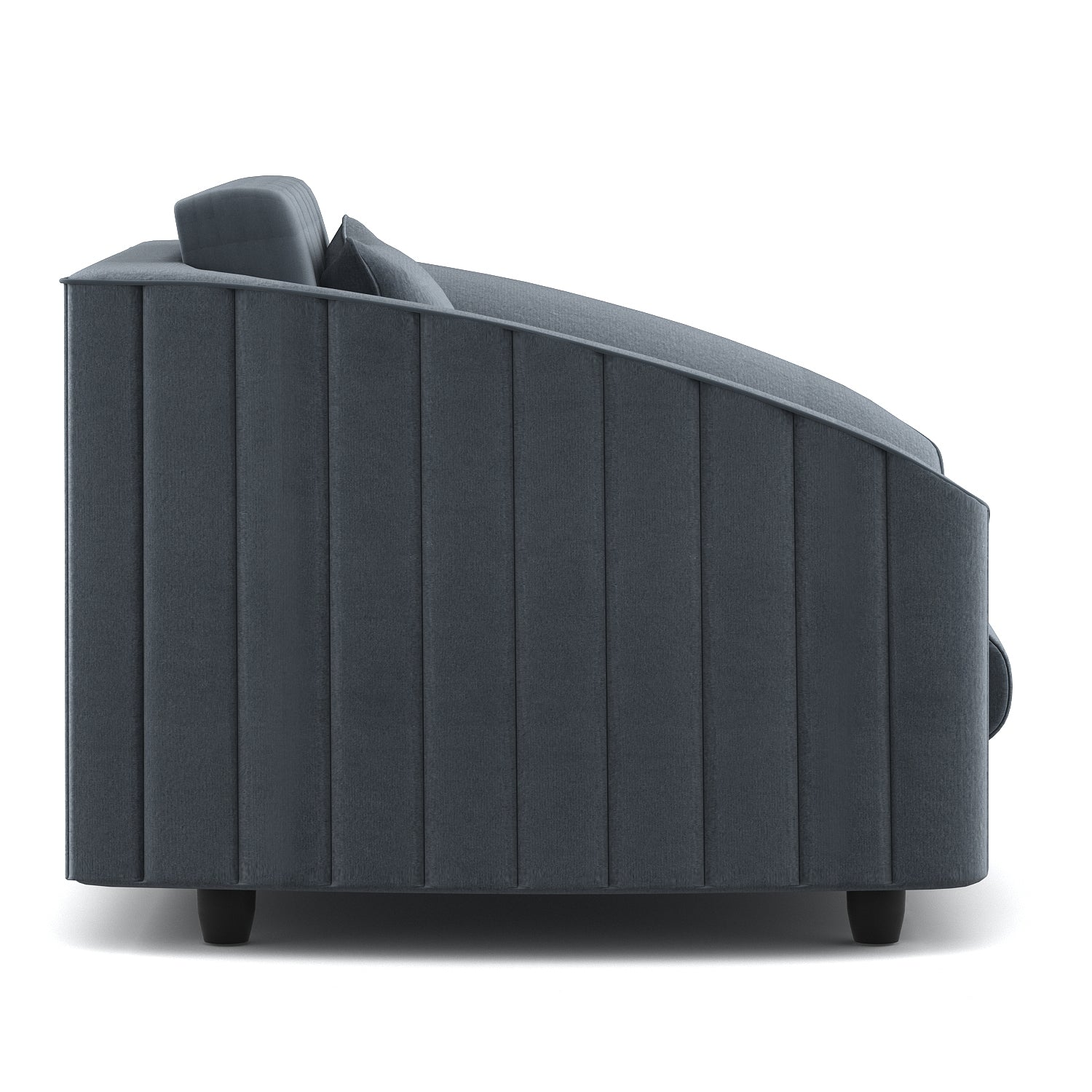 Bubu Velvet 1 Seater Sofa In Pupple Grey Colour - Febonic Living