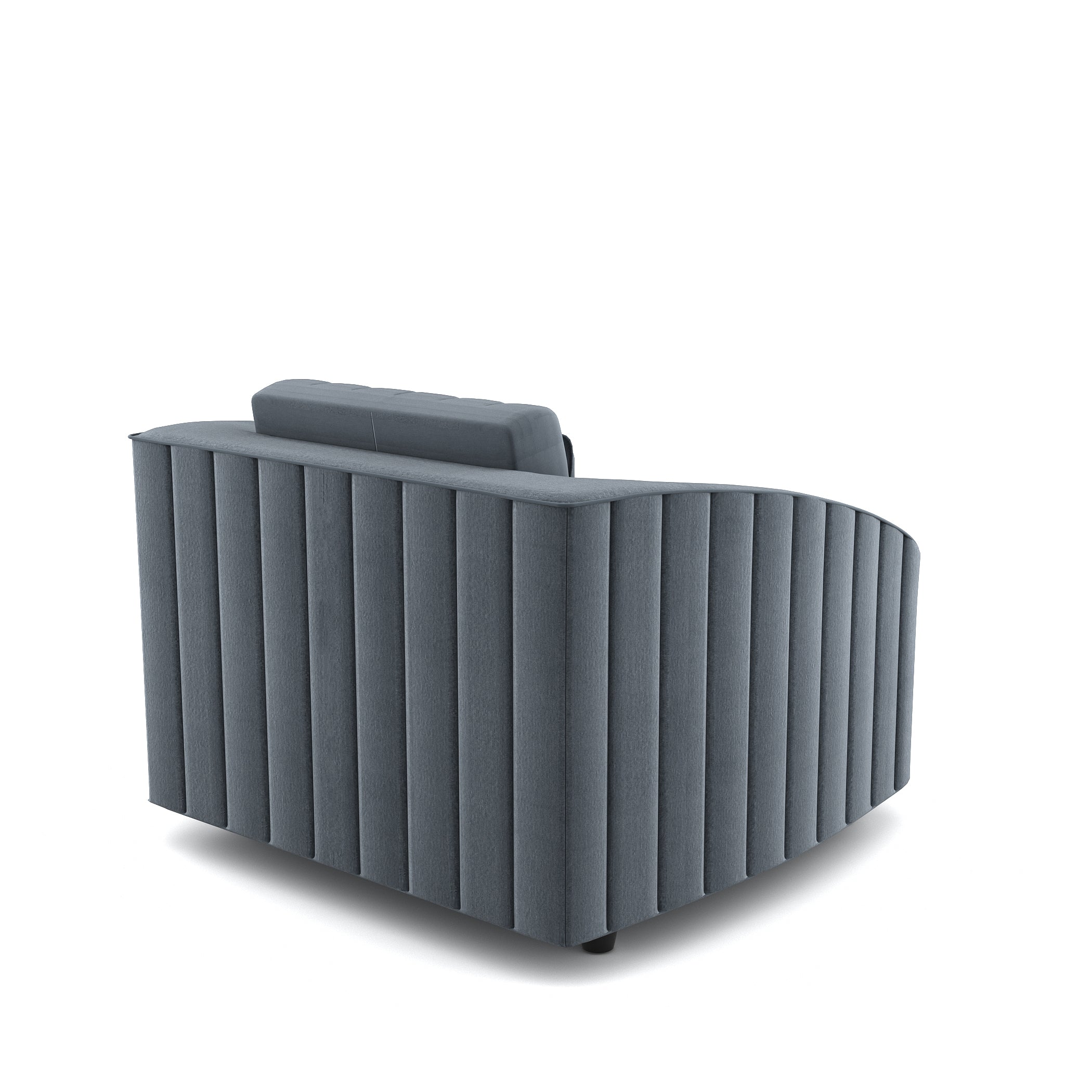 Bubu Velvet 1 Seater Sofa In Pupple Grey Colour - Febonic Living