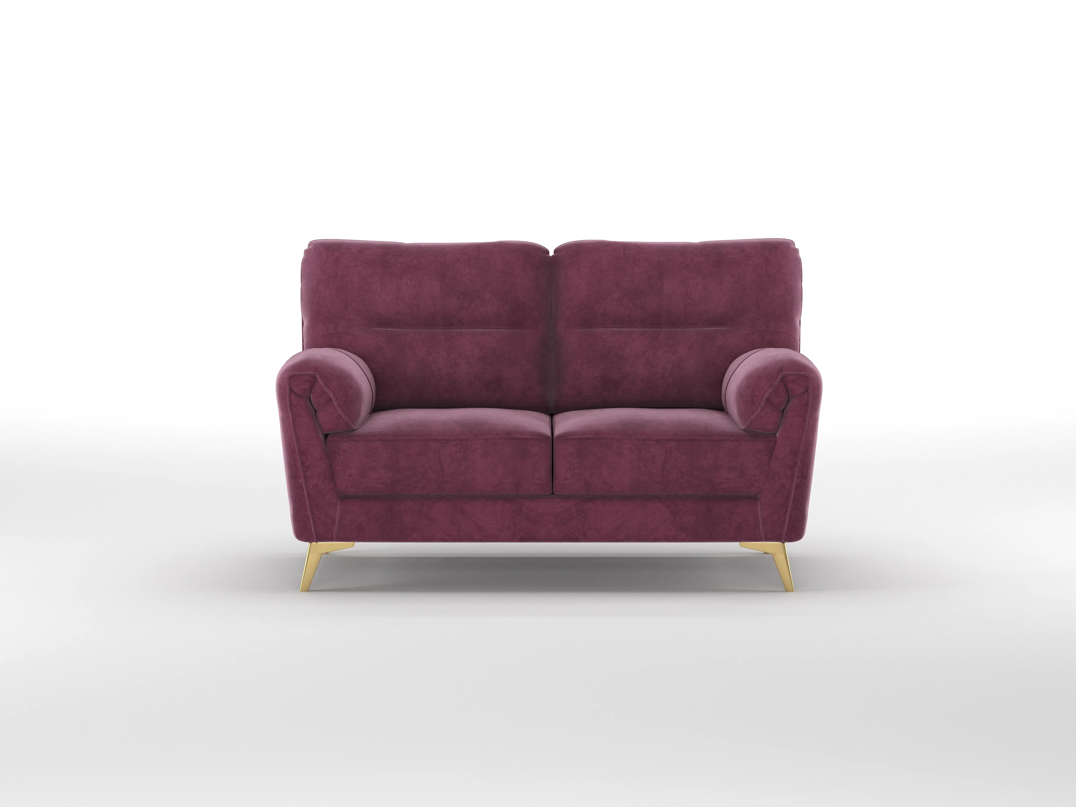 Bilance Velvet 2 Seater Sofa In Maroon Colour - Febonic Living