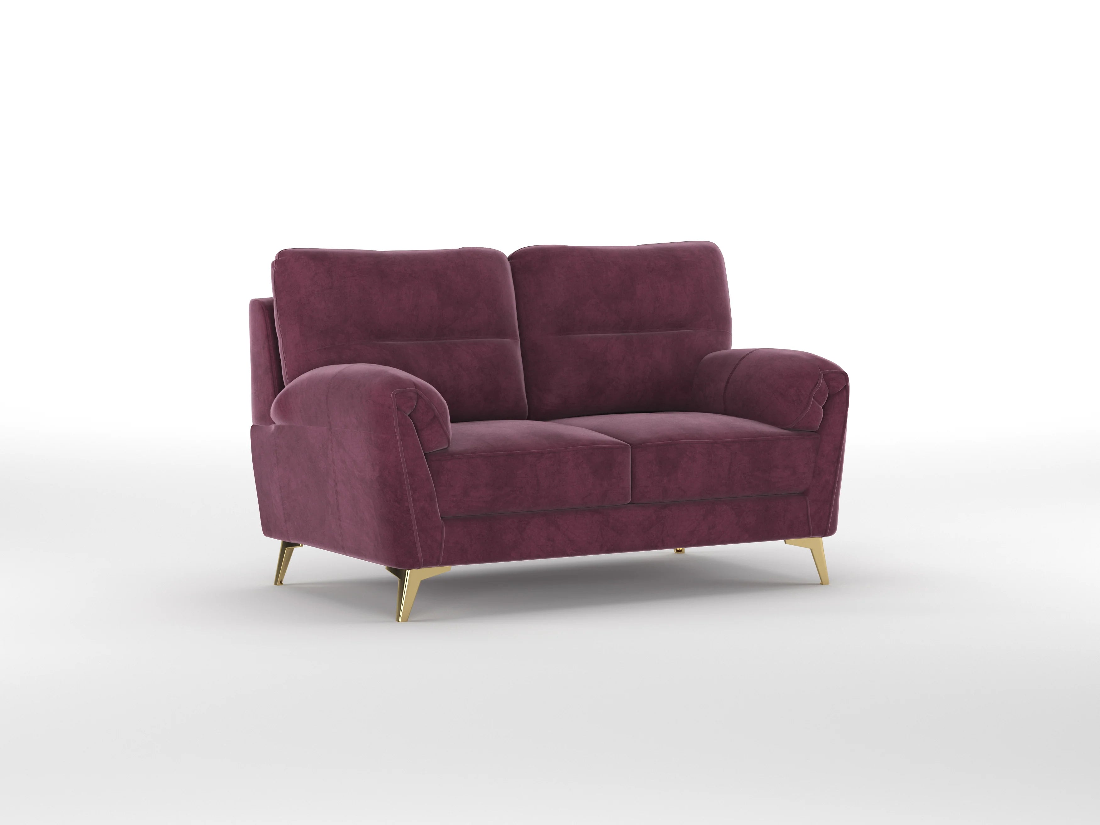 Bilance Velvet 2 Seater Sofa In Maroon Colour - Febonic Living