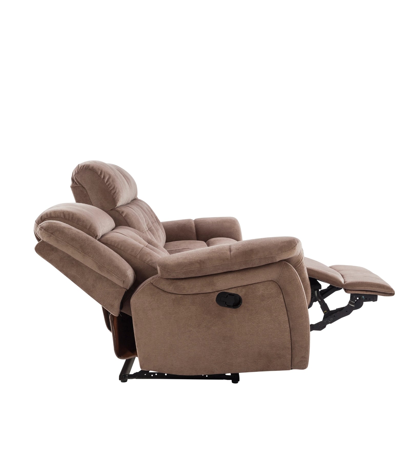 Joy Leatherette 3 Seater Motorized Recliner In Marble Beige Colour - Febonic Living
