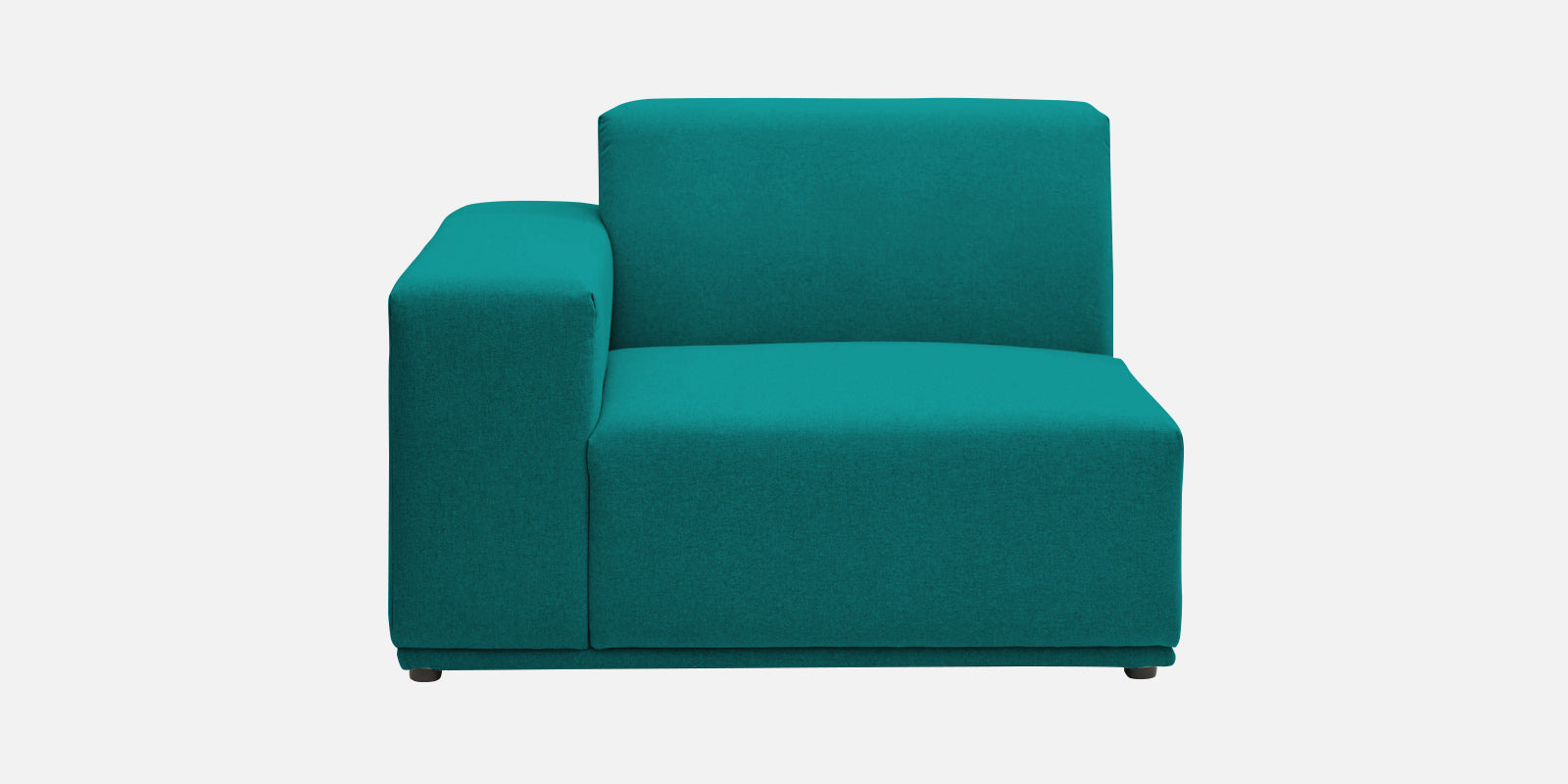 Adam Fabric RHS Sectional Sofa (3+Ottoman Lounger) In Sea green Colour - Febonic Living