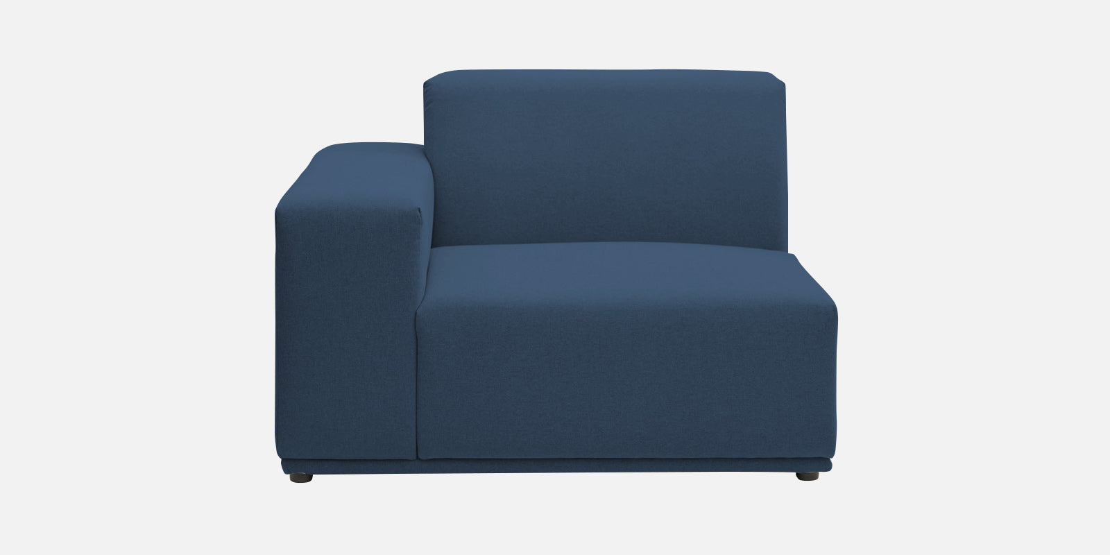 Adam Fabric RHS Sectional Sofa (3+Ottoman Lounger) In Light Blue Colour - Febonic Living
