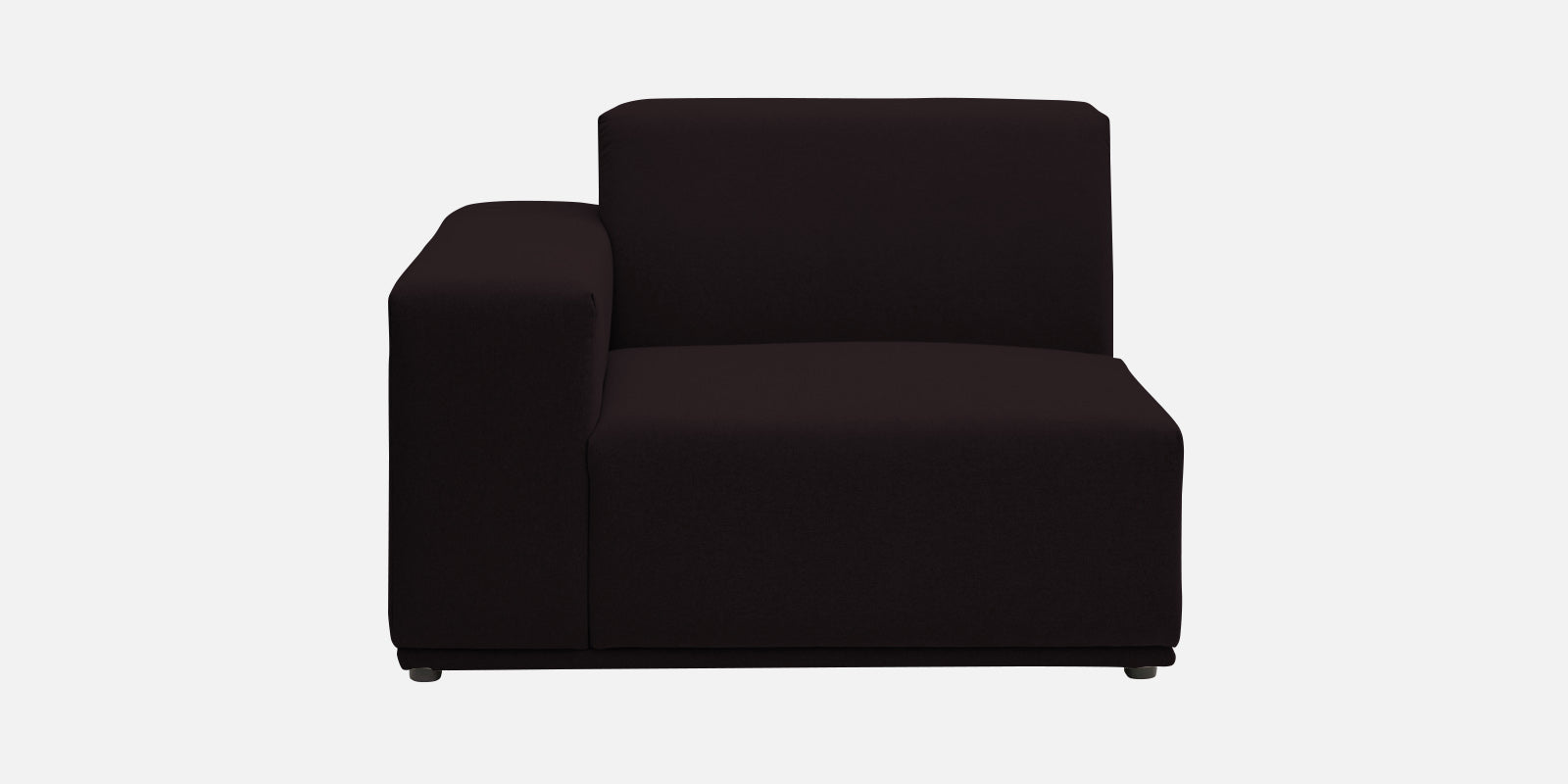 Adam Fabric RHS Sectional Sofa (3+Ottoman Lounger) In Cara Brown Colour - Febonic Living