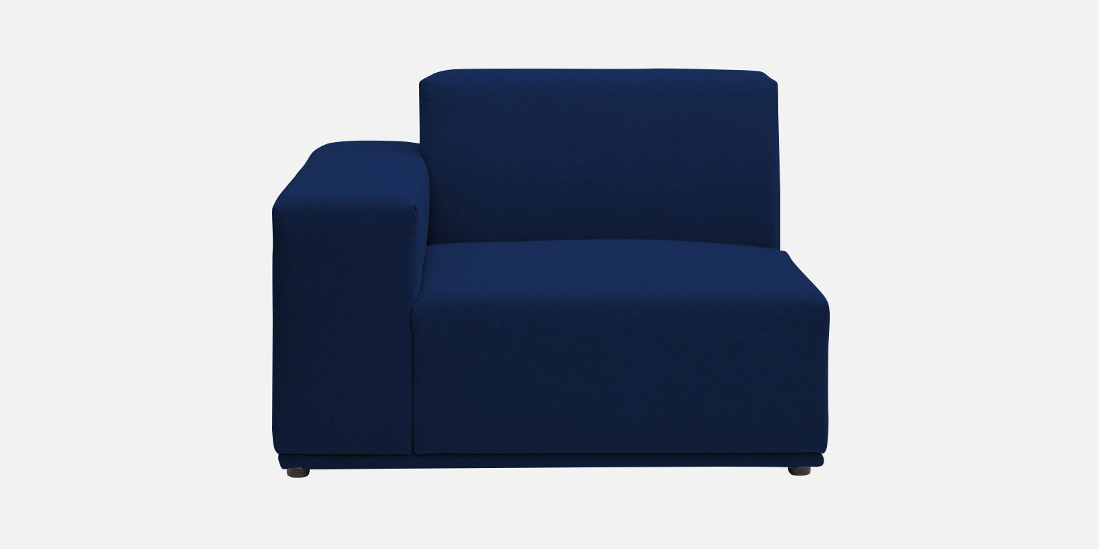 Adam Fabric RHS Sectional Sofa (3+Ottoman Lounger) In Royal Blue Colour - Febonic Living