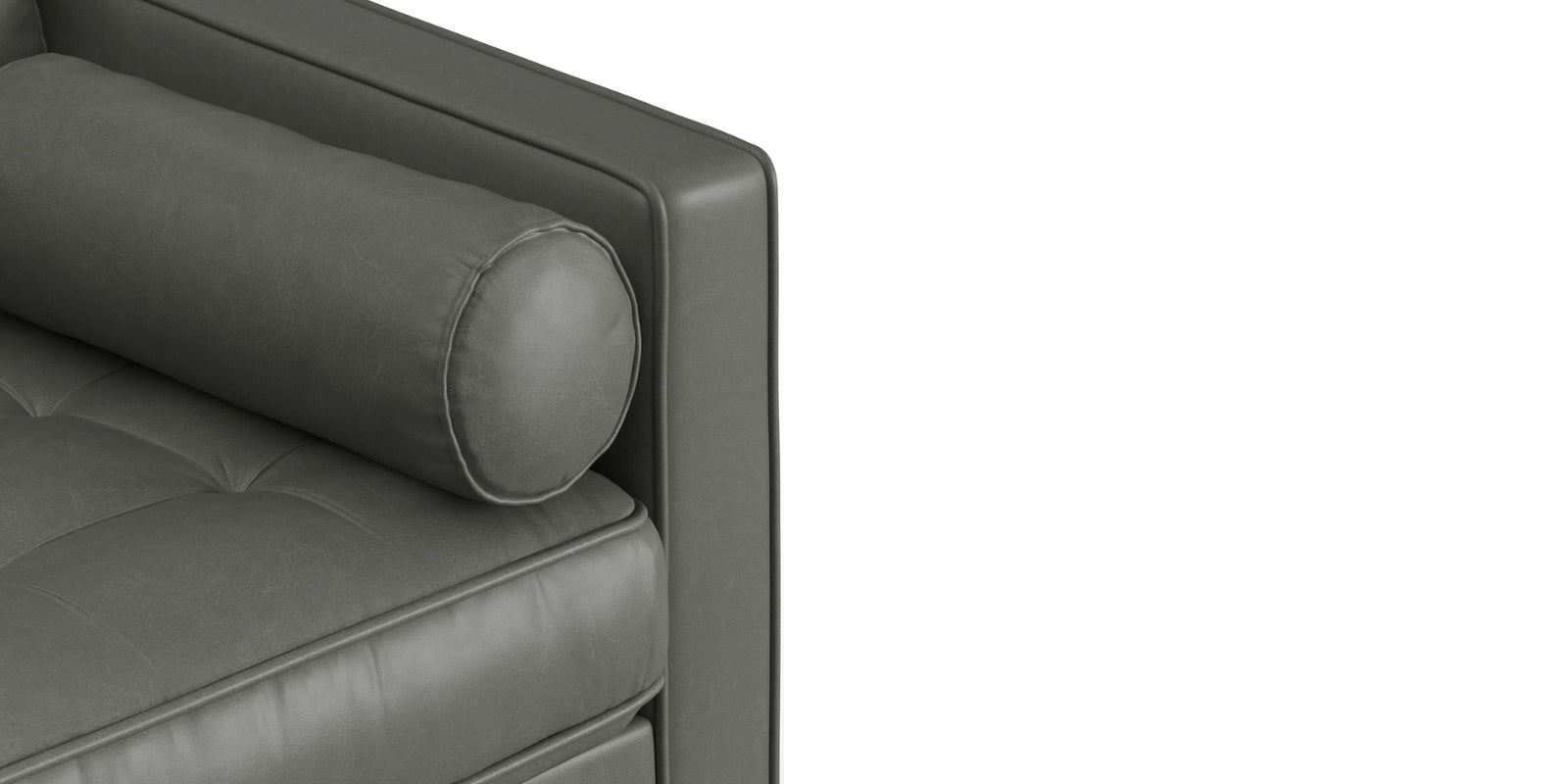 Sunny Leatherette 3 Seater Sofa in Grey Finish