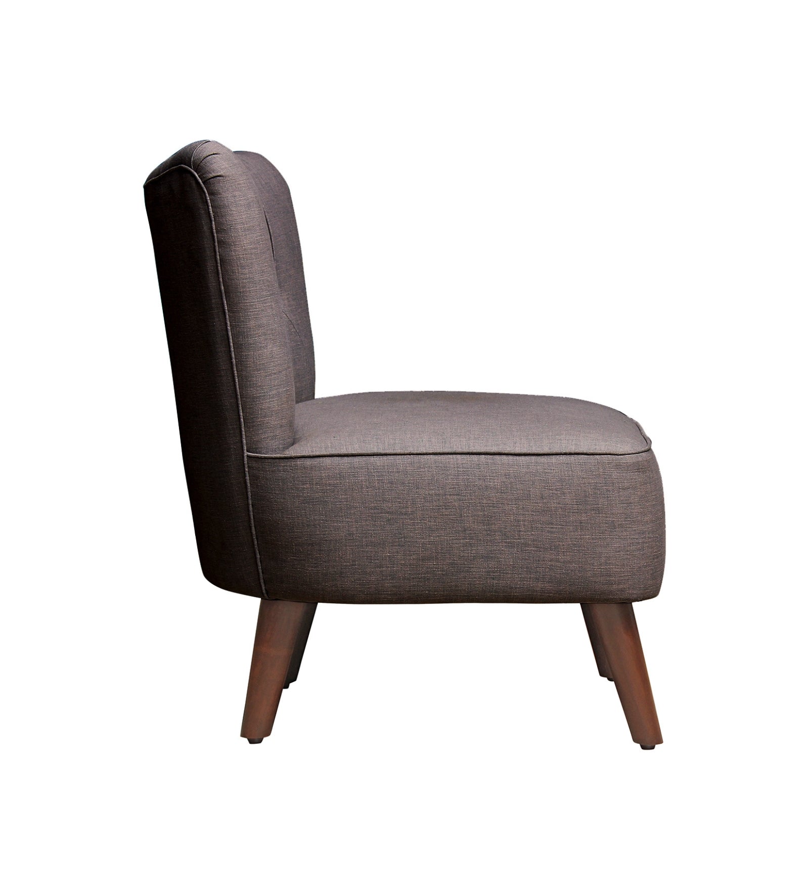 Lola Fabric Slipper Chair in Cara Brown Colour - Febonic Living