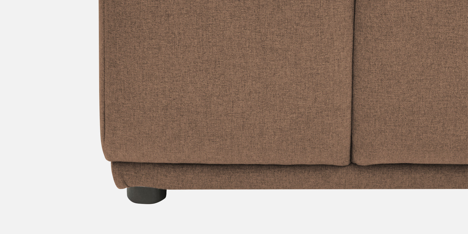 Adam Fabric LHS Sectional Sofa (3+Ottoman Lounger) In Cookie Beige Colour - Febonic Living