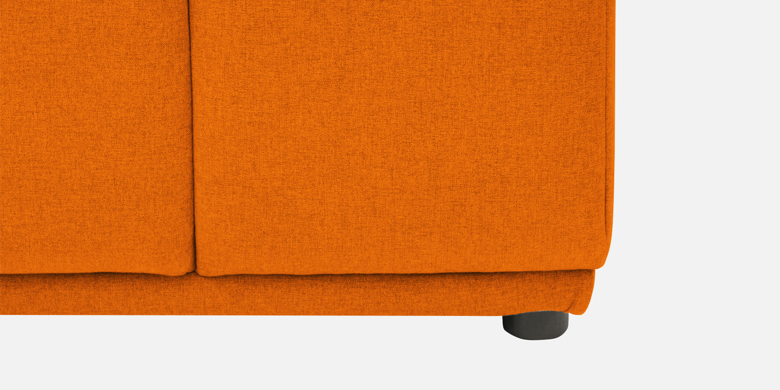 Adam Fabric RHS Sectional Sofa (3+Ottoman Lounger) In Vivid Orange Colour - Febonic Living